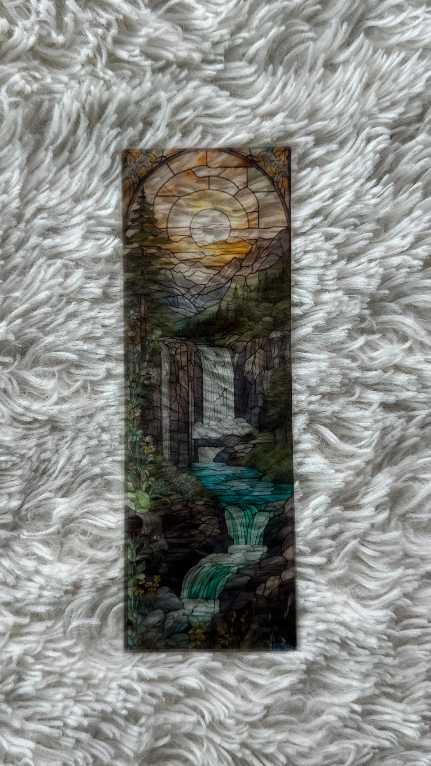 Stained Glass Style Landscape - Bookmark (97)