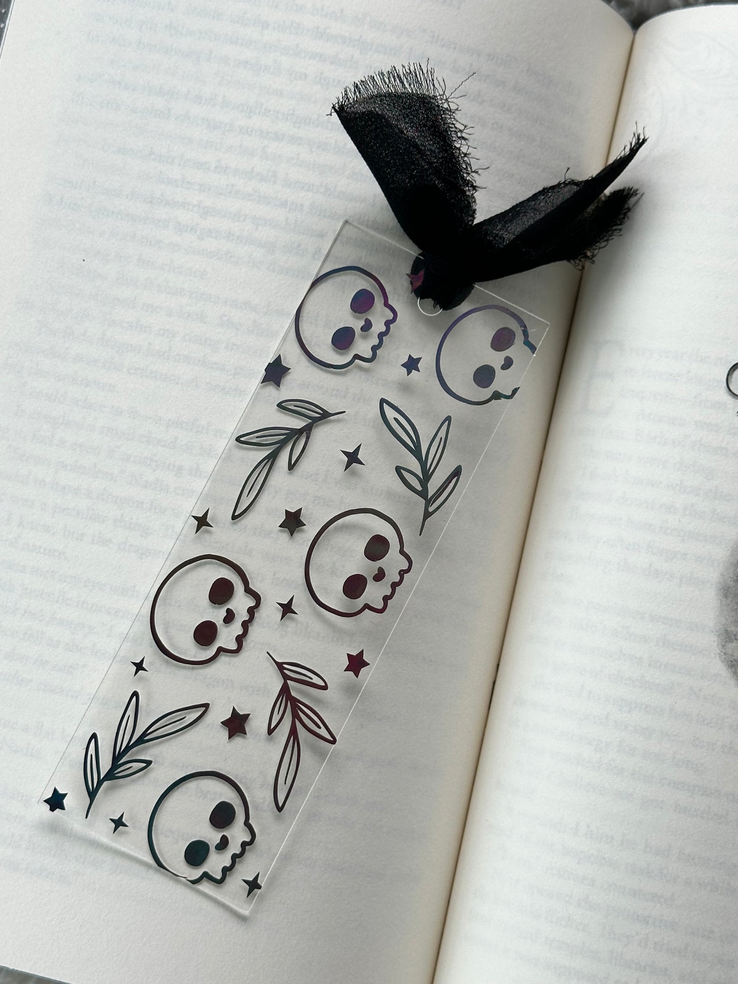 Skull and Plants - Acrylic Bookmark