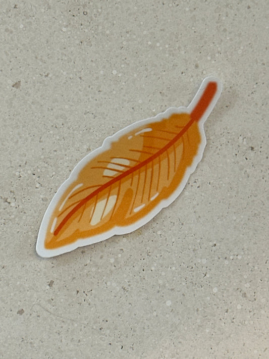 Gold Feather - Sticker