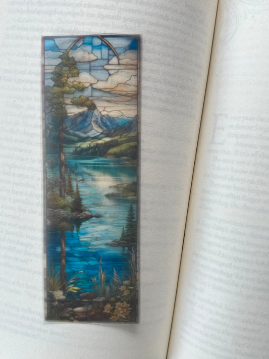Stained Glass Style Landscape - Bookmark (52)