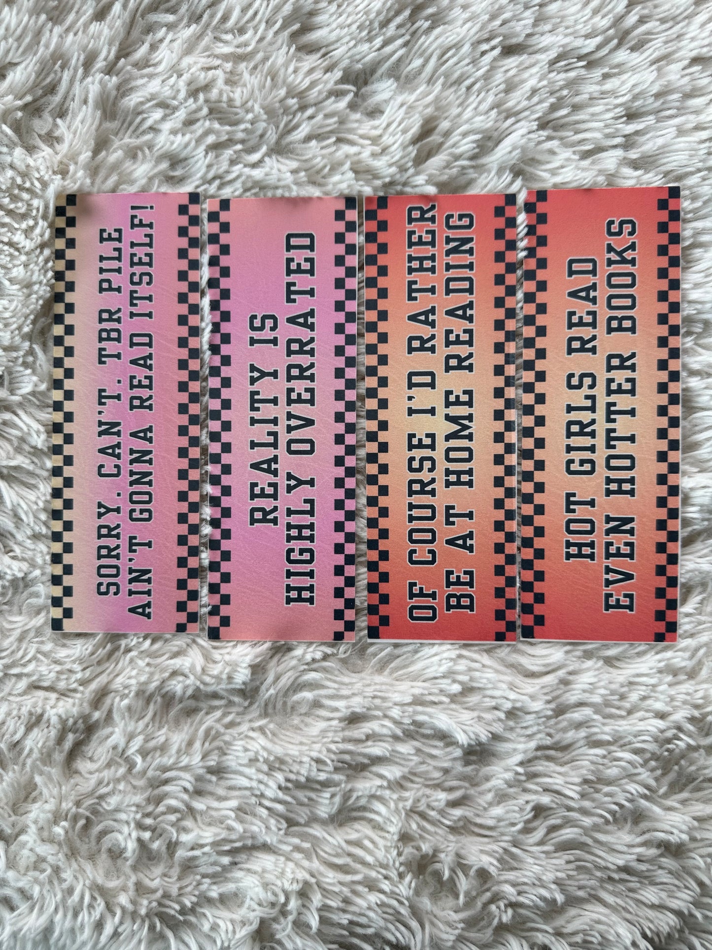Retro Checkers Quotes 2 Bookmark Bundle - 4 Pack