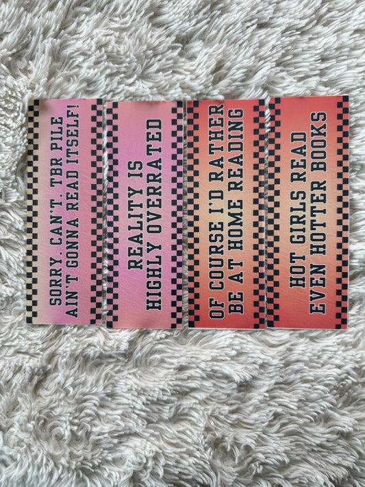 Retro Checkers Quotes 2 Bookmark Bundle - 4 Pack