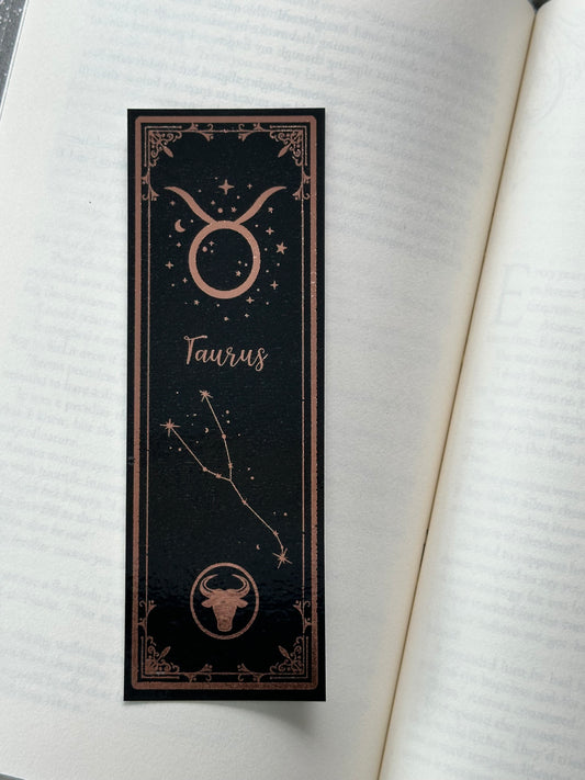 Taurus - Foil Bookmark - (Rose Gold)