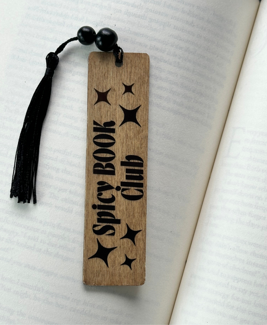 Spicy Book Club - Wood Bookmark - (Early American)