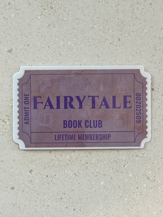Fairytale Book Club Ticket - Sticker