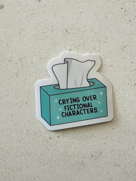 Crying Over Fictional Characters - Sticker