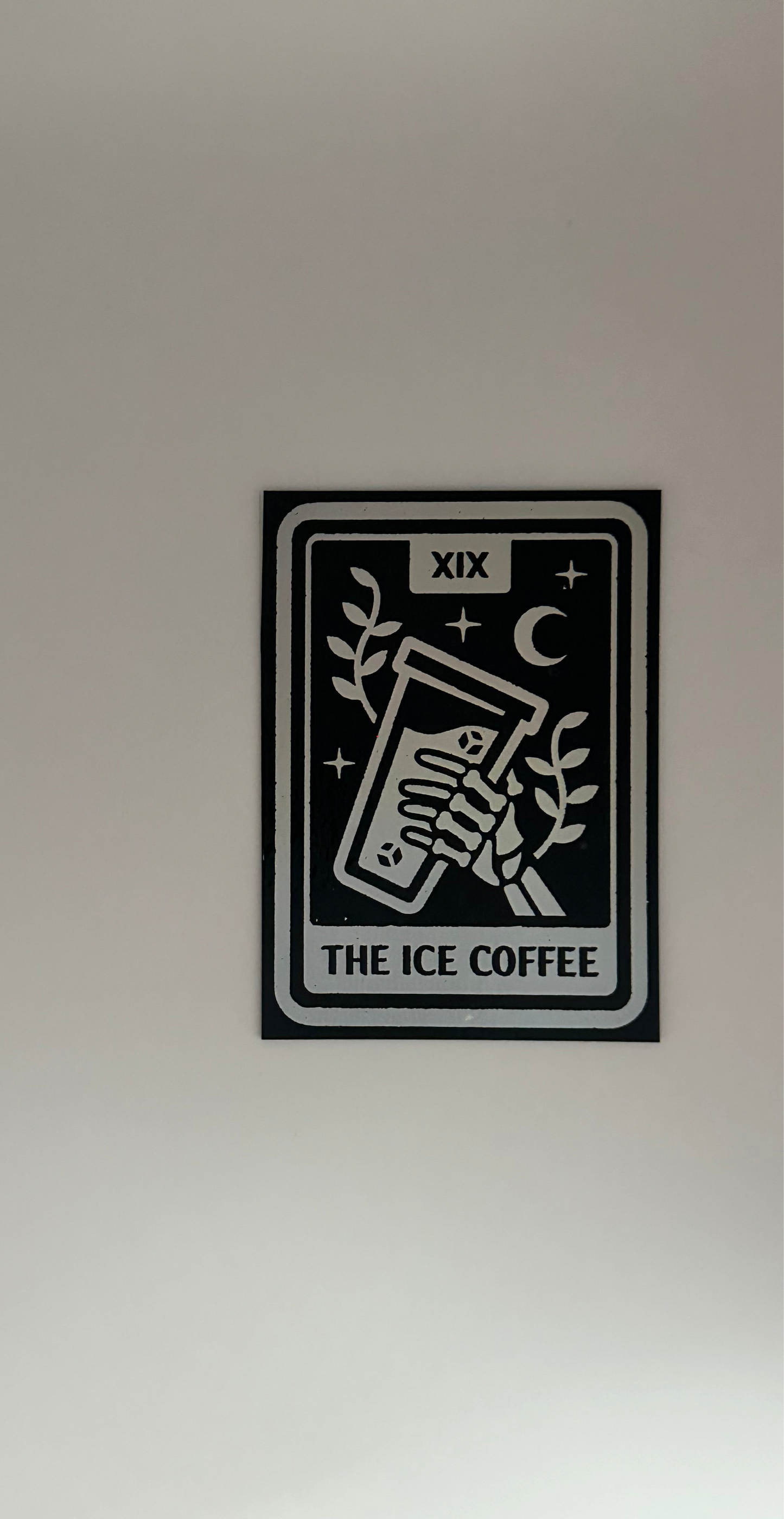 The Ice Coffee Tarot Card - Foil Bookmark - (Silver Holographic)