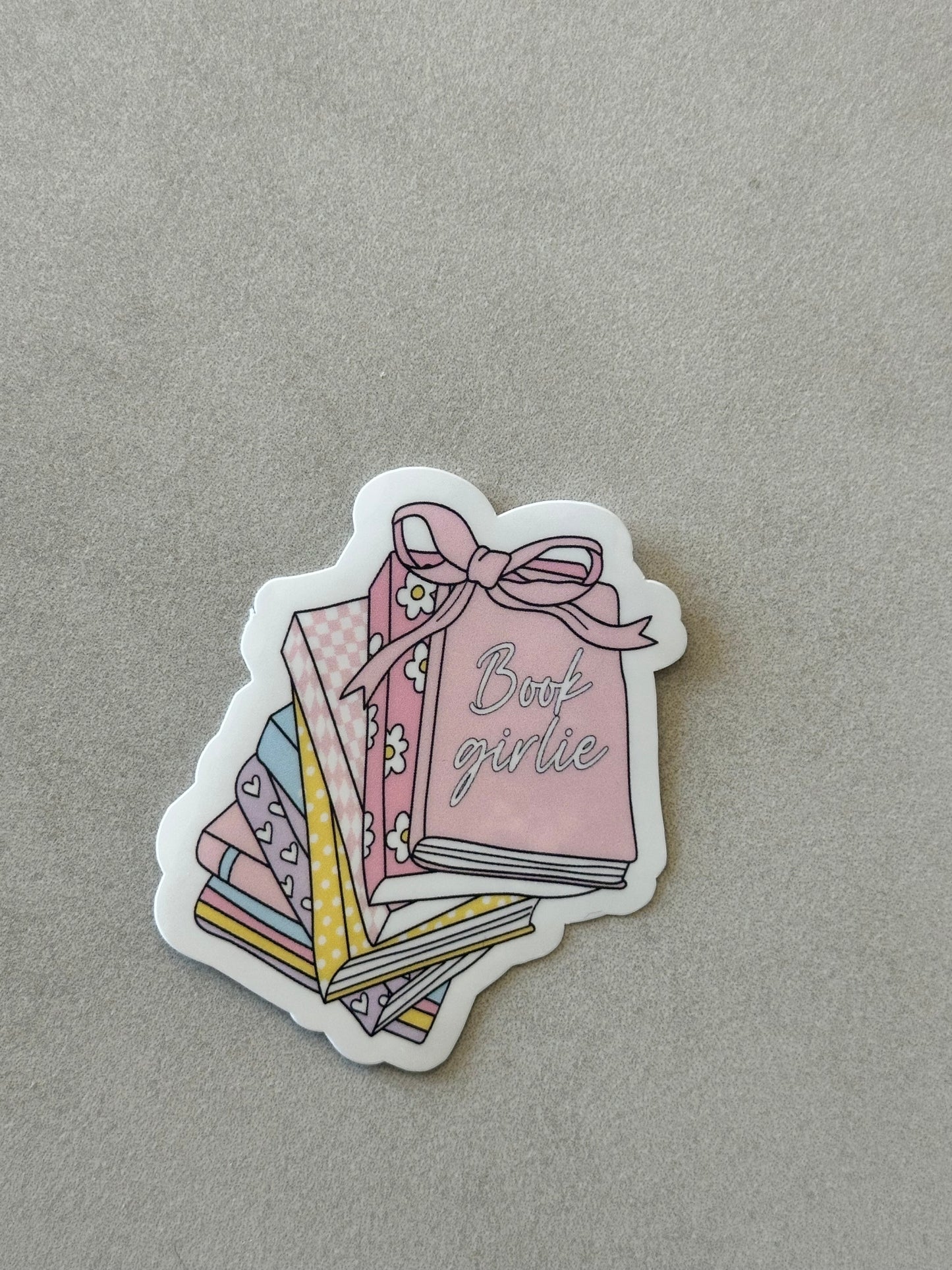 Book Girlie Book Stack - Sticker