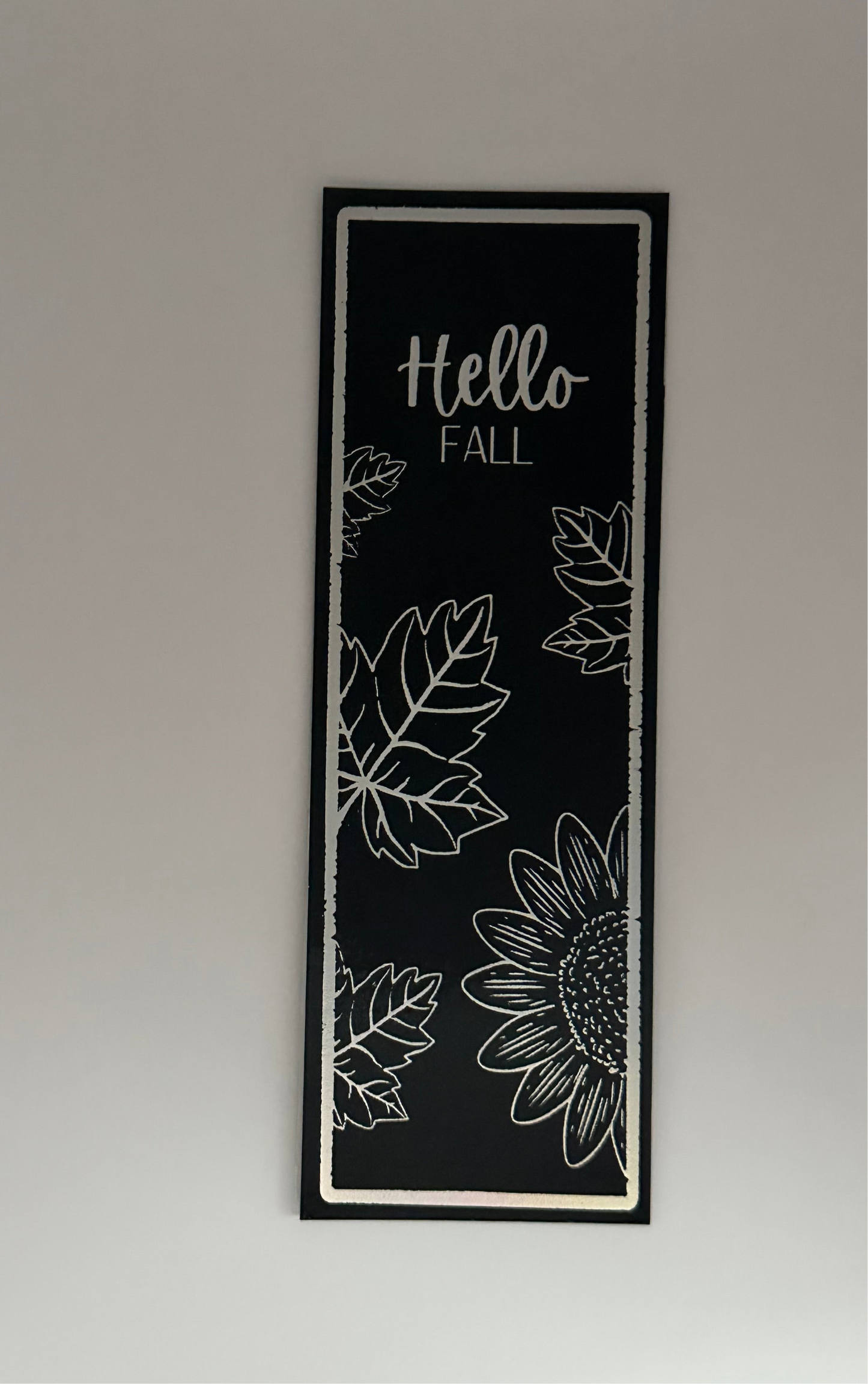 Hello Fall - Foil Bookmark - (Silver Holographic)