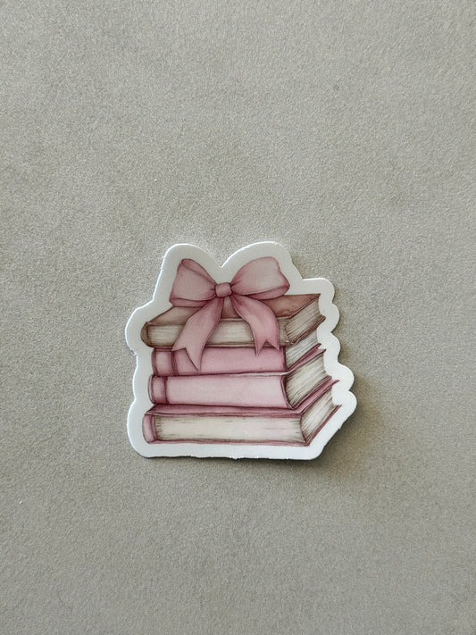 Book Stack Bow - Sticker
