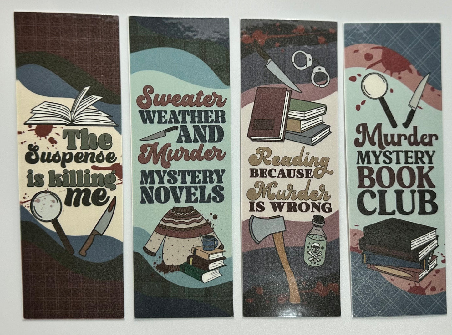 Murder Mystery Bookmark Bundle - 4 Pack