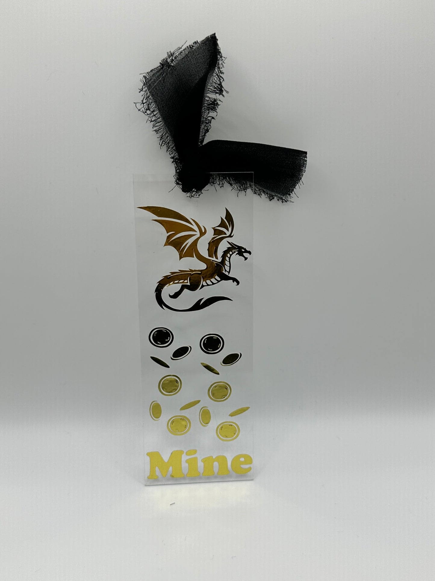 Gold Dragon & Treasure - Acrylic Bookmark