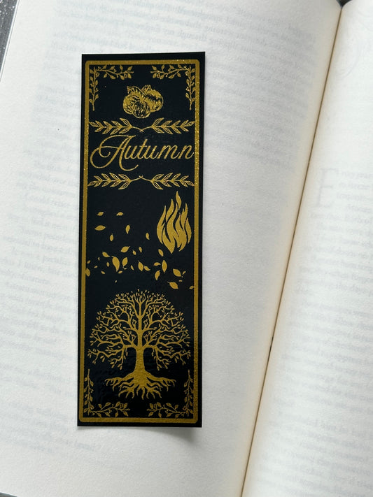 Autumn - Foil Bookmark - (Gold)
