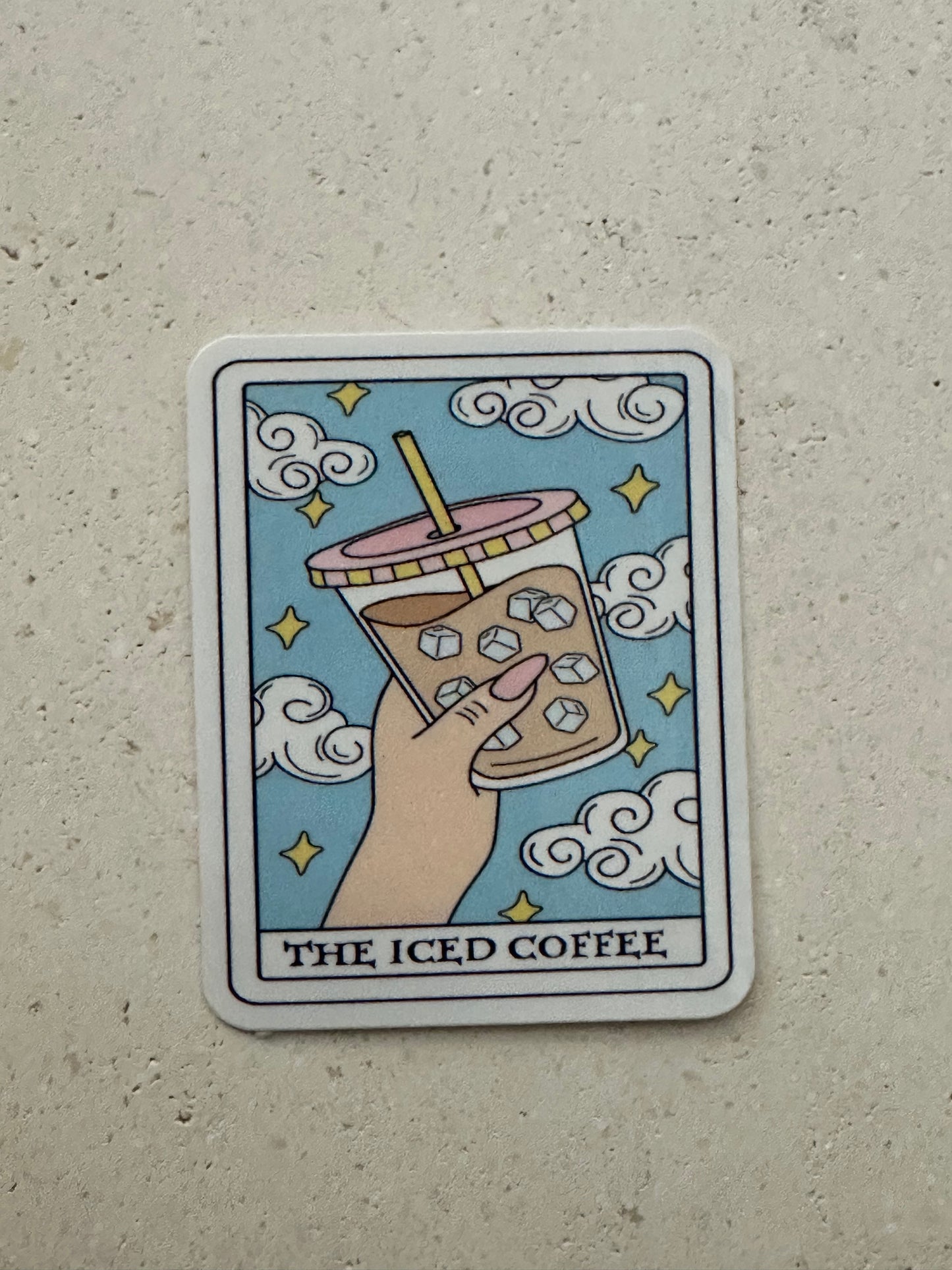 The Iced Coffee Tarot Card - Sticker