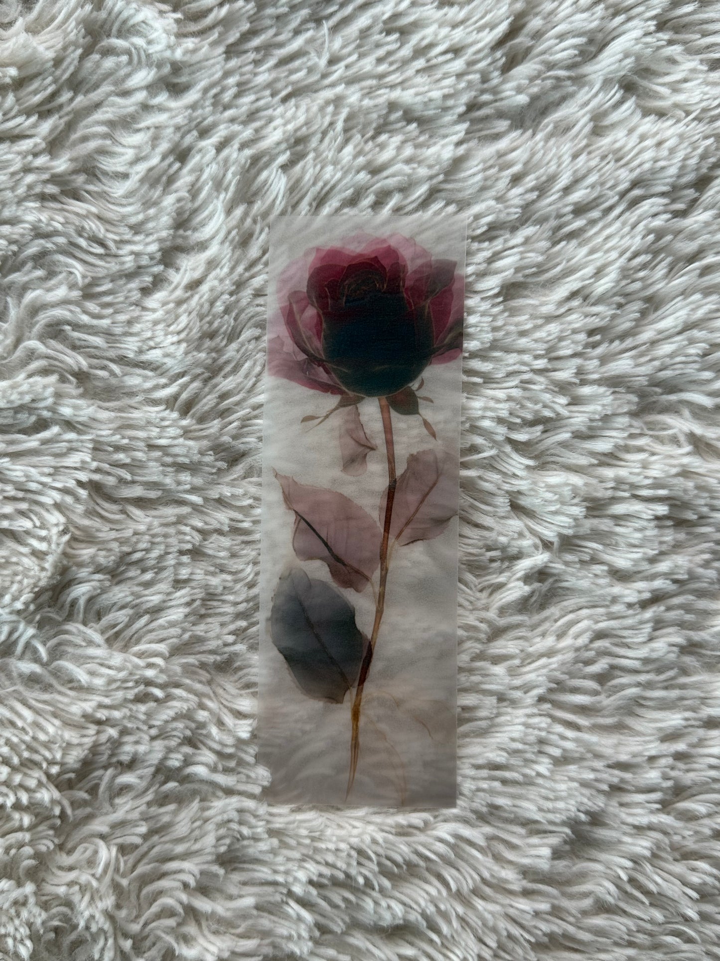 Water Colour Flowers - Vellum Paper Bookmark (23)