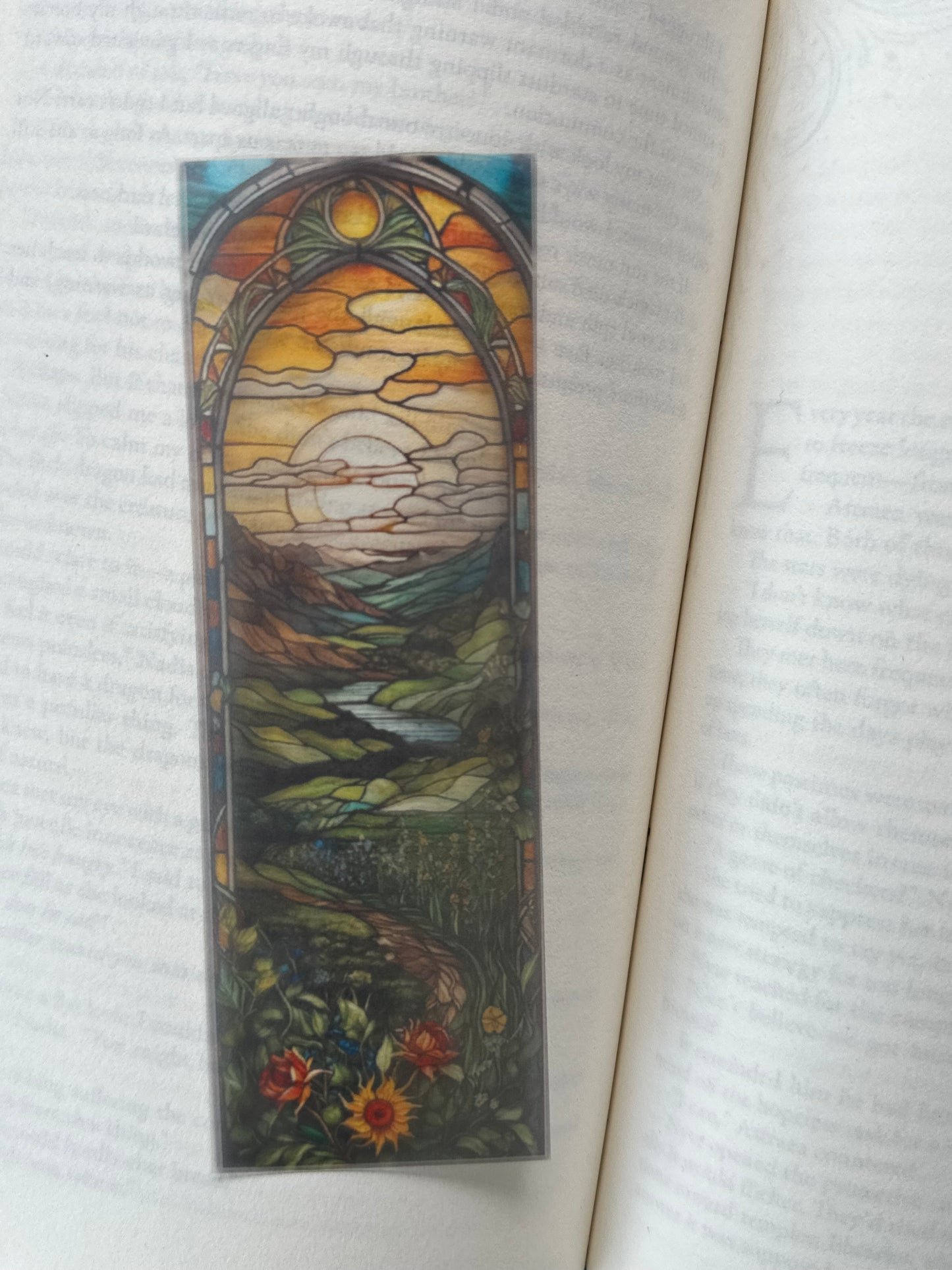 Stained Glass Style Landscape - Bookmark (69)