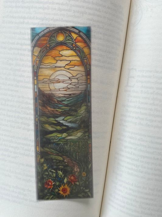 Stained Glass Style Landscape - Bookmark (69)
