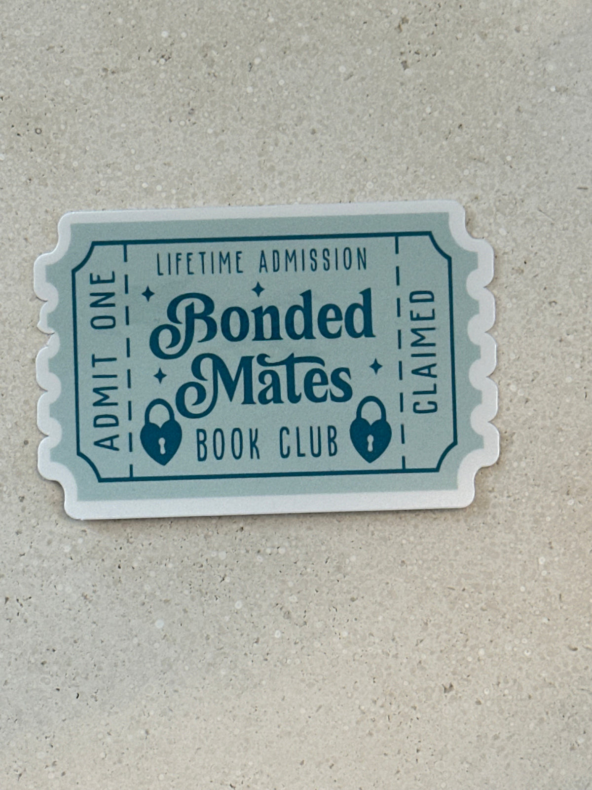 Bonded Mates Book Club Trope Ticket - Sticker