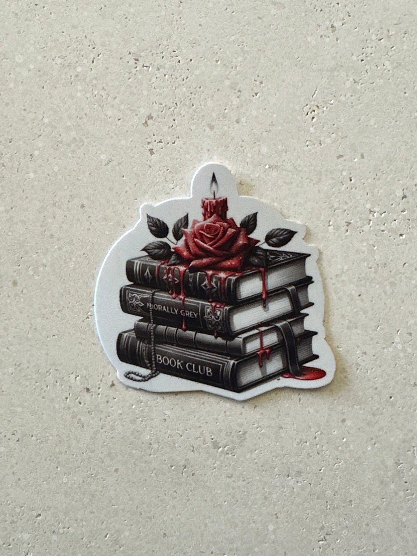 Morally Grey Book Club - Glitter Rose - Sticker