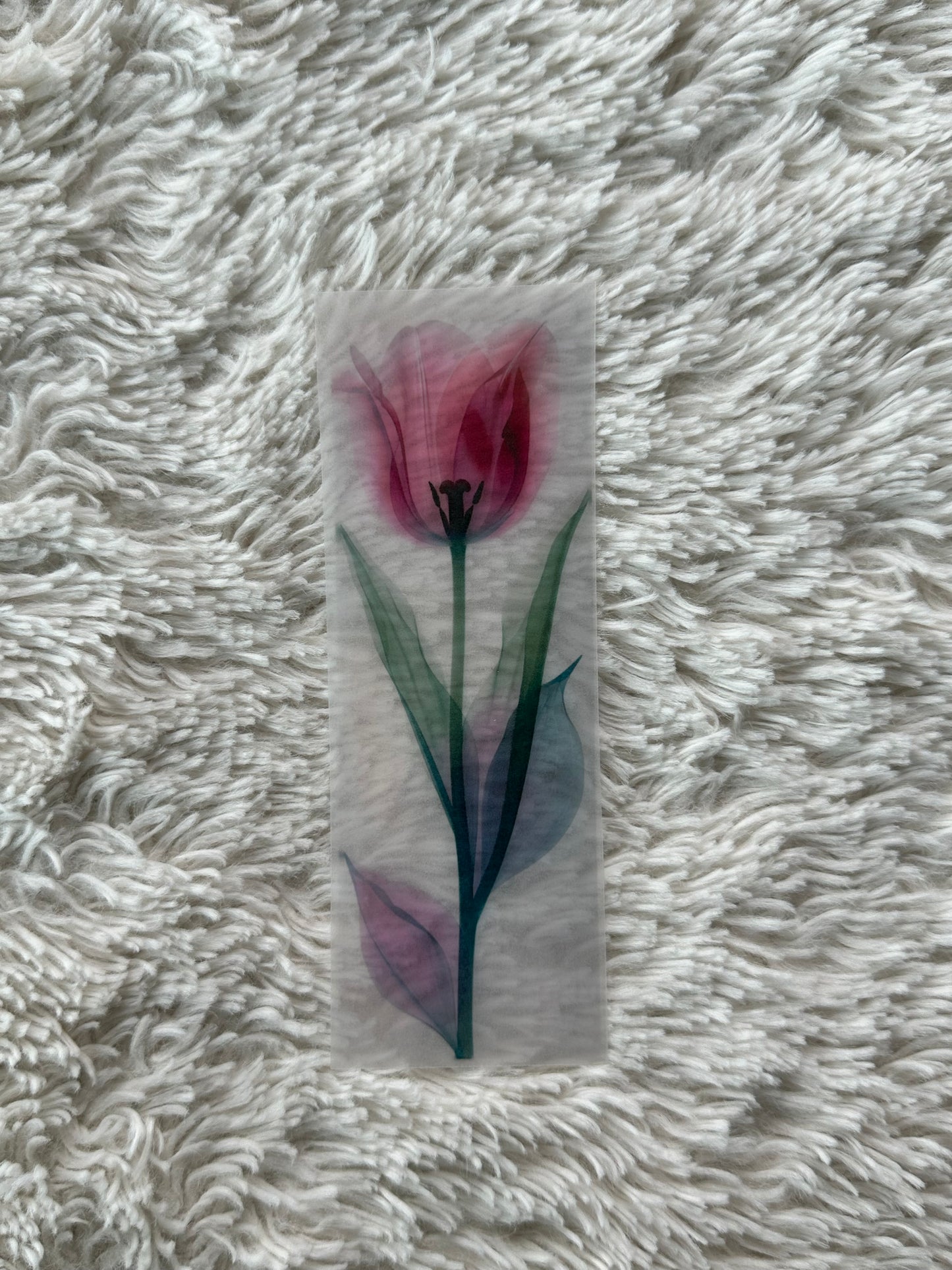 Water Colour Flowers - Vellum Paper Bookmark (24)
