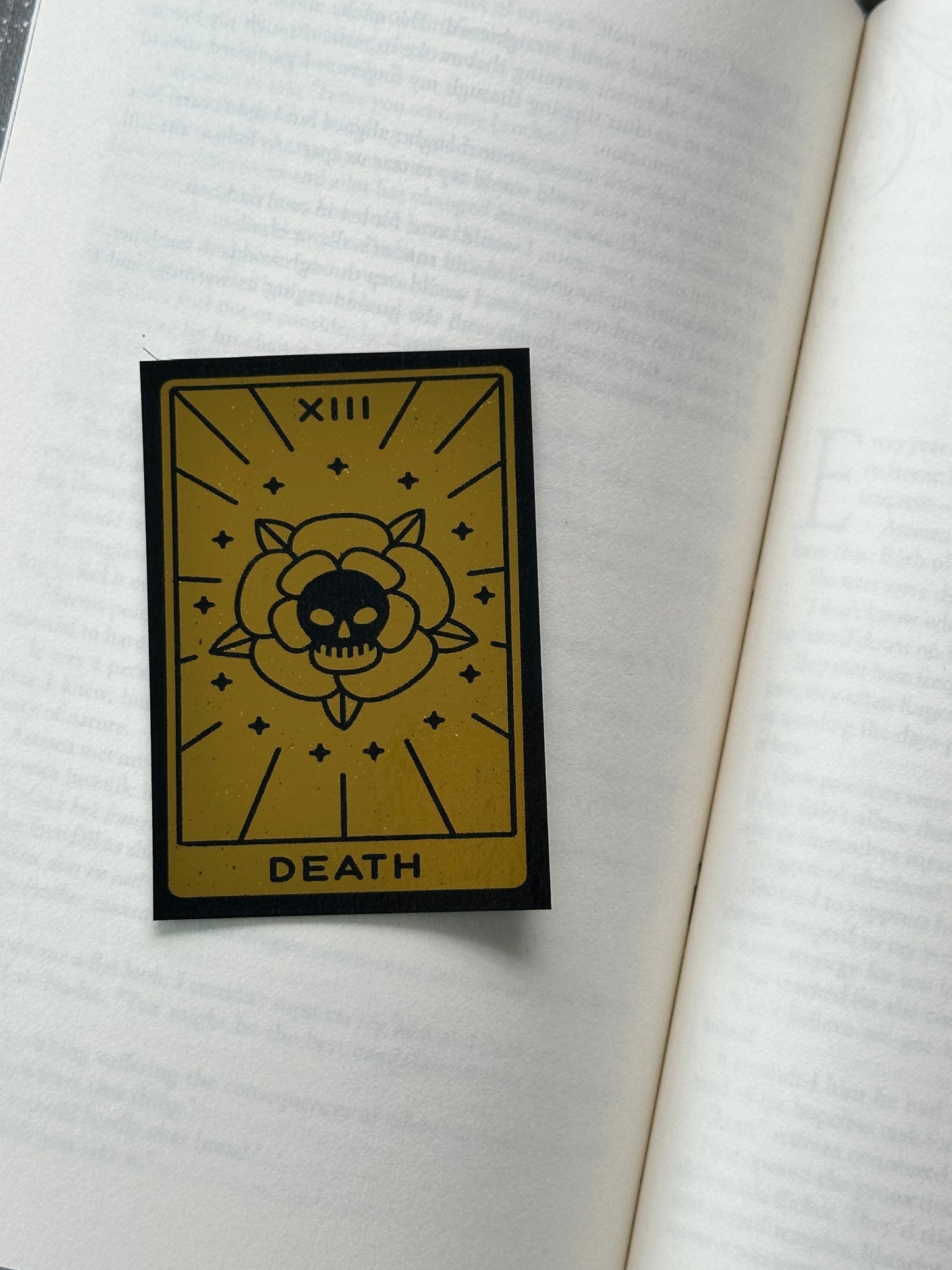 Death Tarot Card - Foil Bookmark - (Gold)