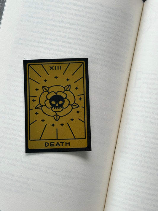 Death Tarot Card - Foil Bookmark - (Gold)