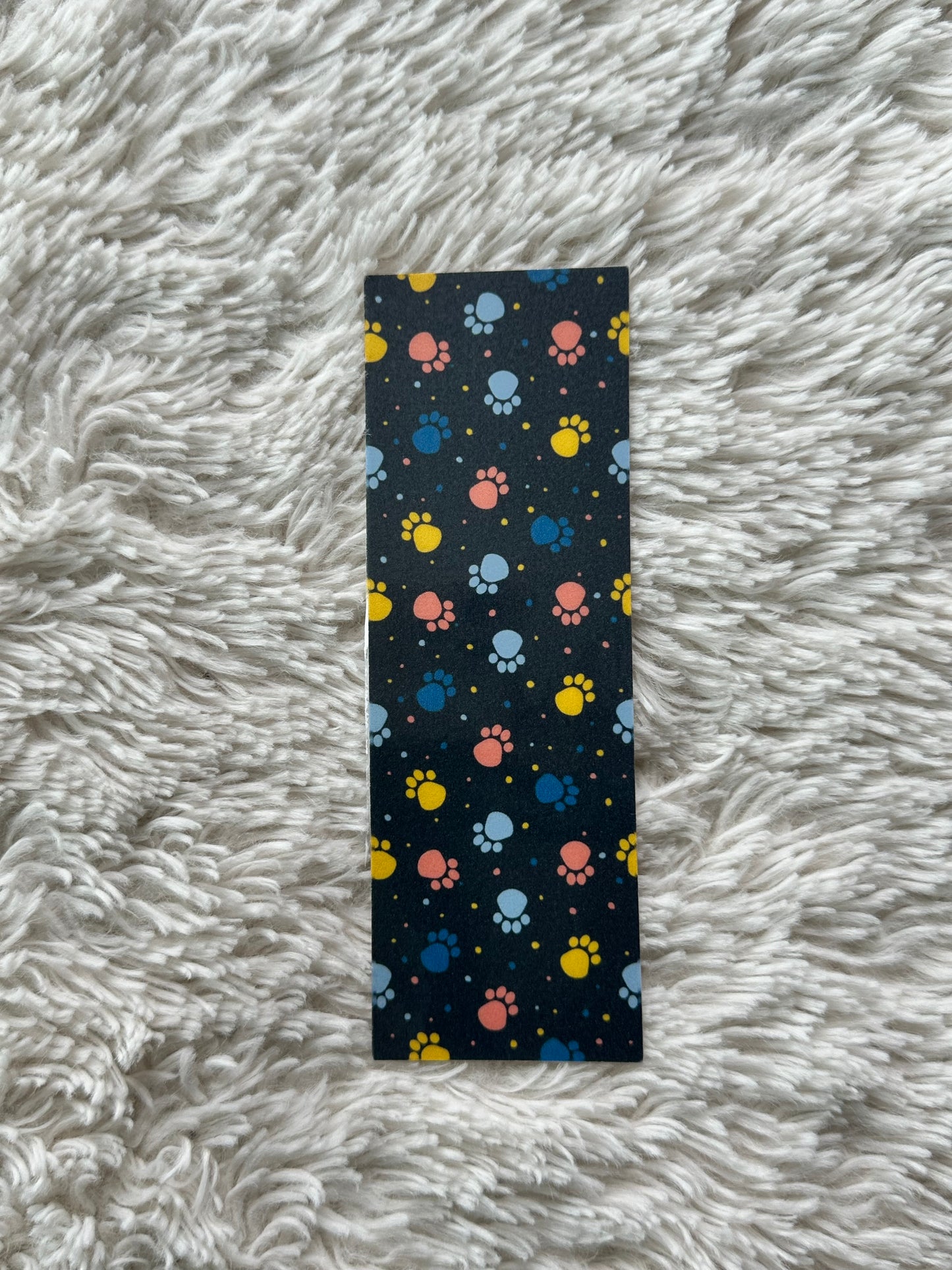 Colourful Paw Prints - Bookmark