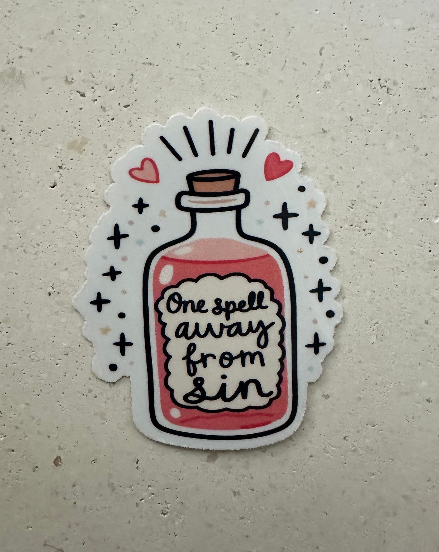 One Spell Away From Sin - Sticker