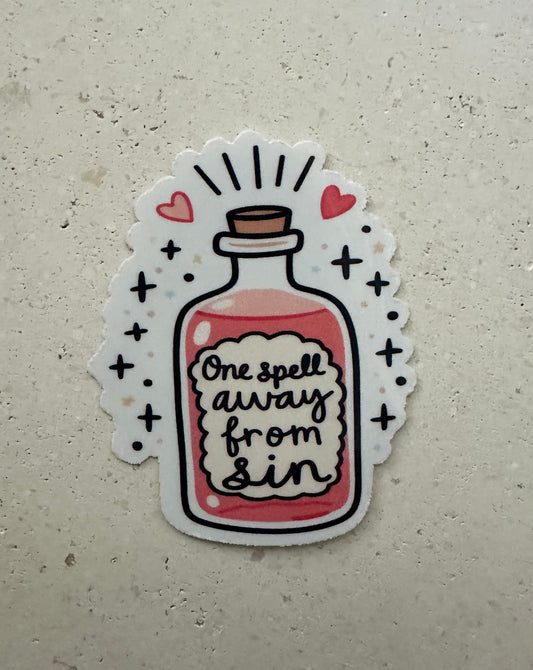 One Spell Away From Sin - Sticker