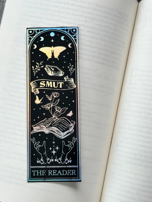 Smut The Reader - Foil Bookmark - (Silver Holographic)