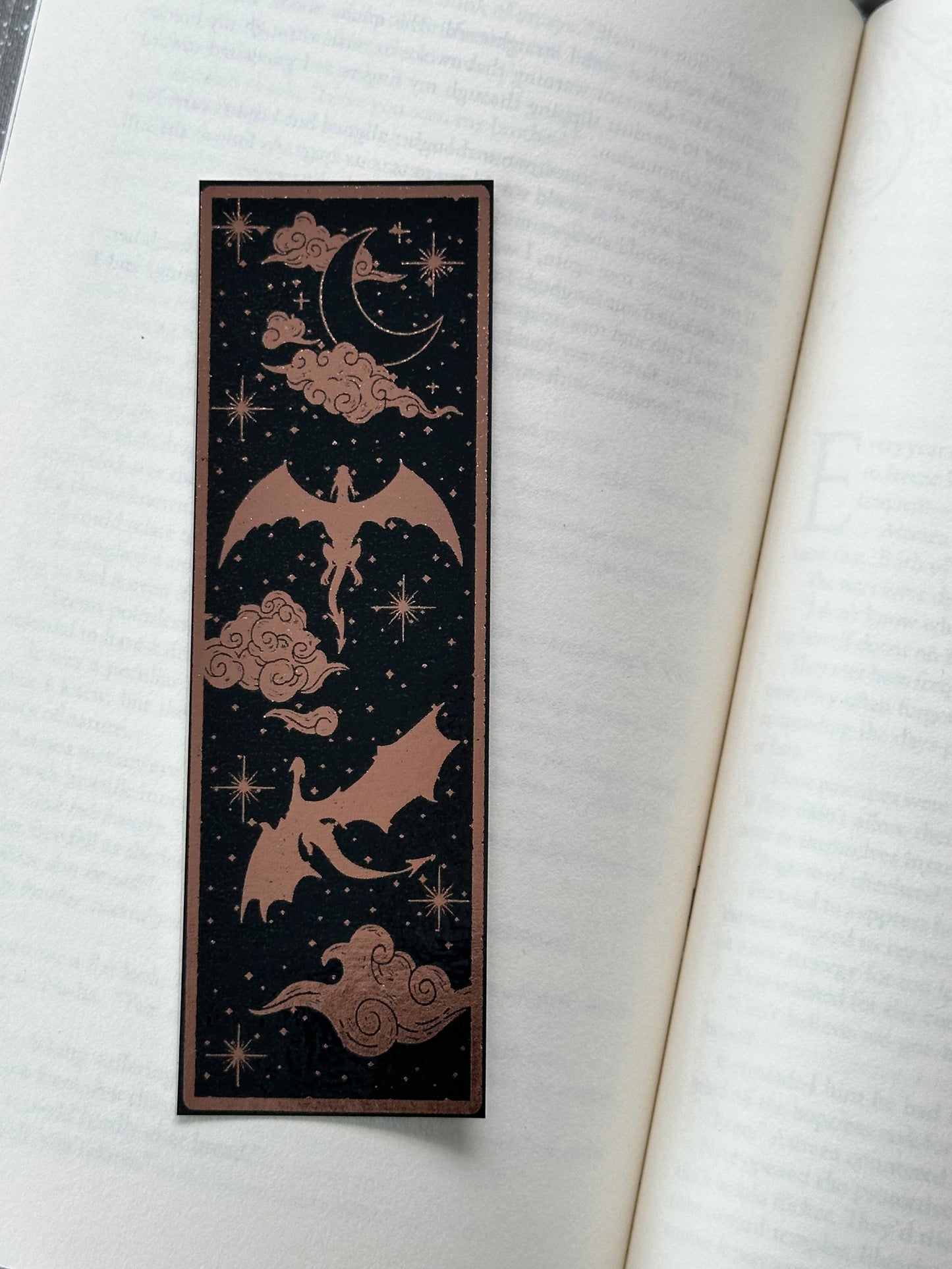 Dragon - Foil Bookmark - (Rose Gold)