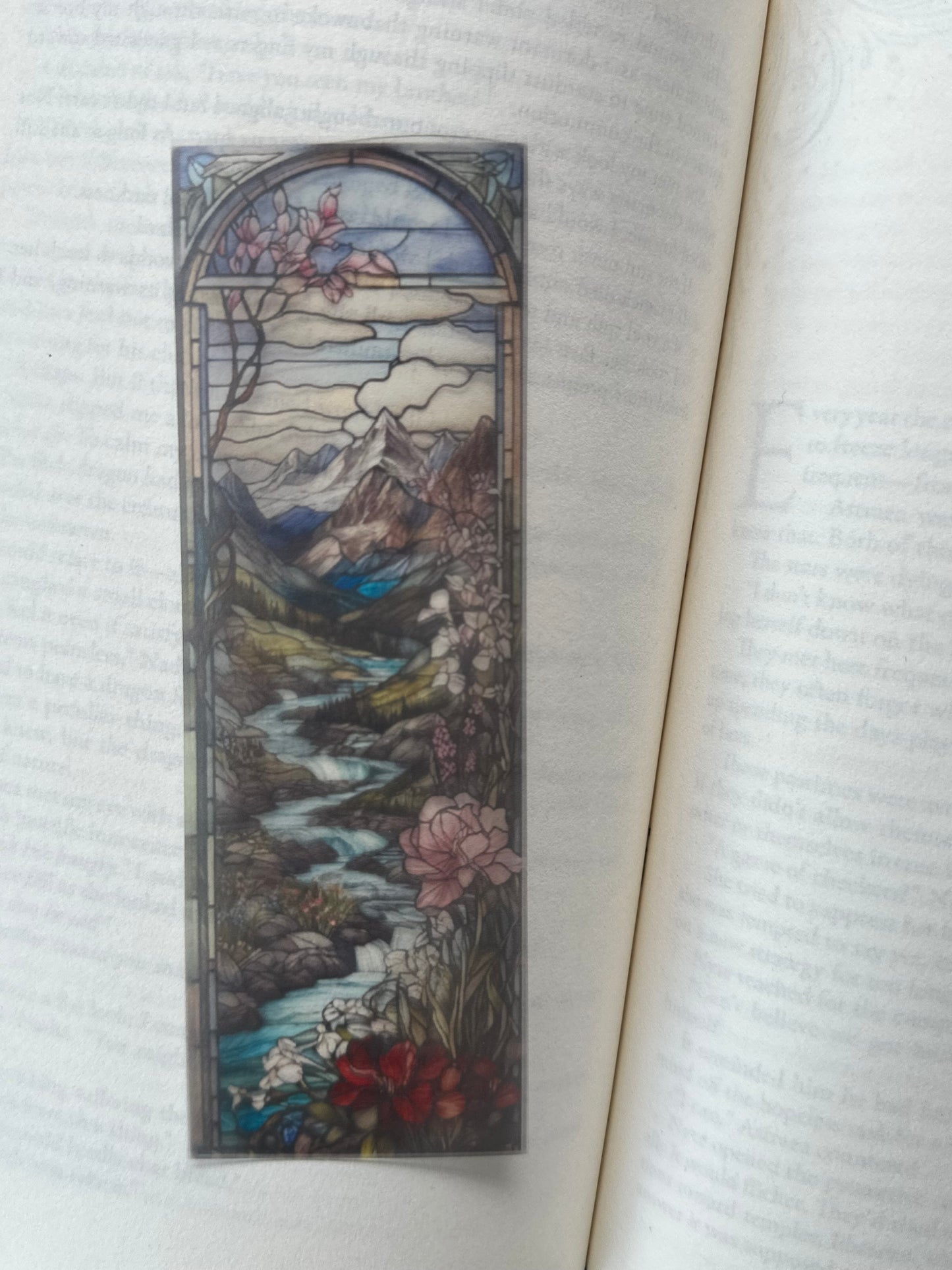 Stained Glass Style Landscape - Bookmark (81)