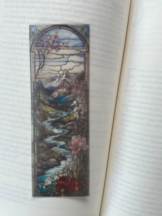 Stained Glass Style Landscape - Bookmark (81)