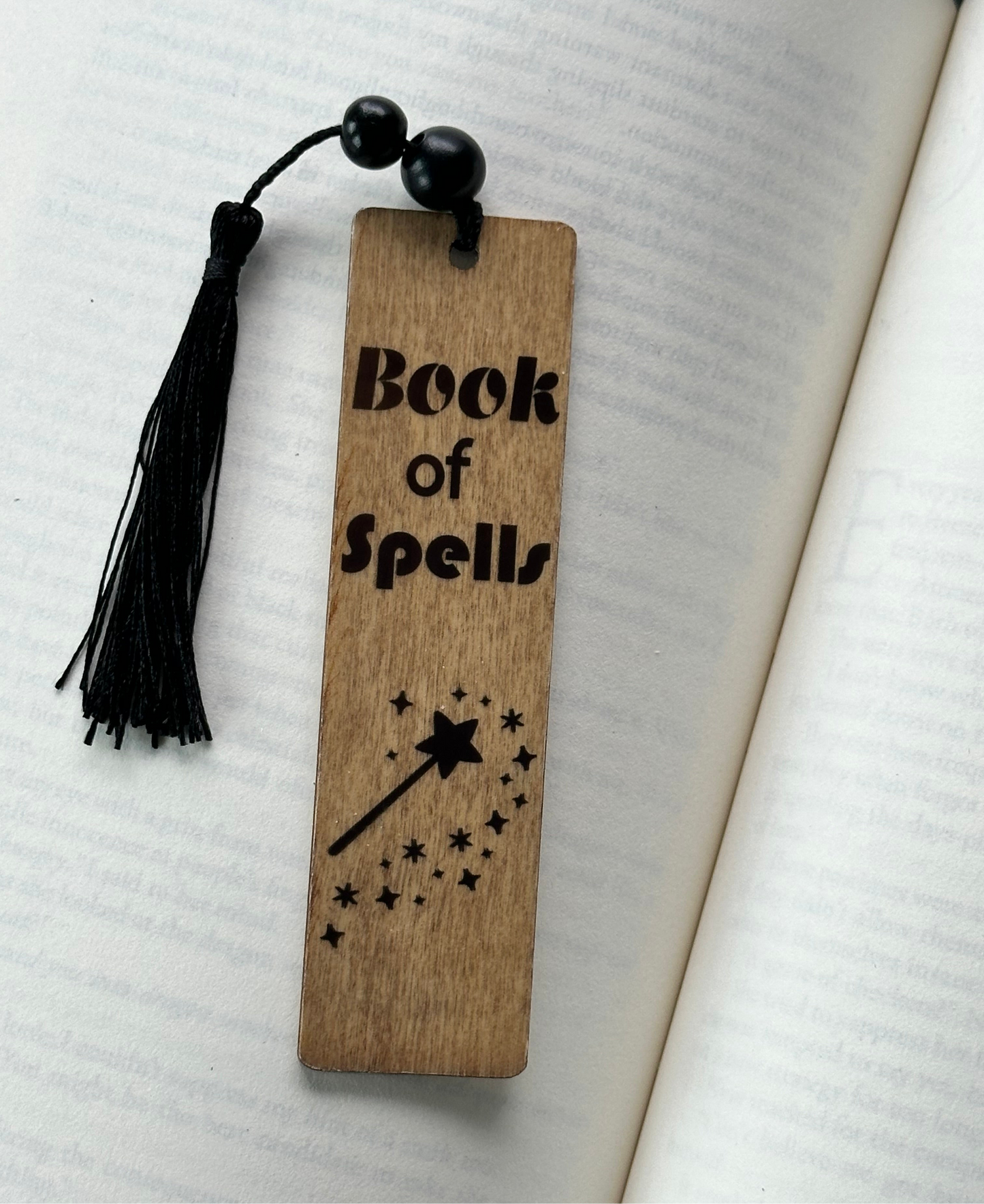 Book Of Spells - Wood Bookmark - (Early American)