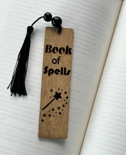 Book Of Spells - Wood Bookmark - (Early American)