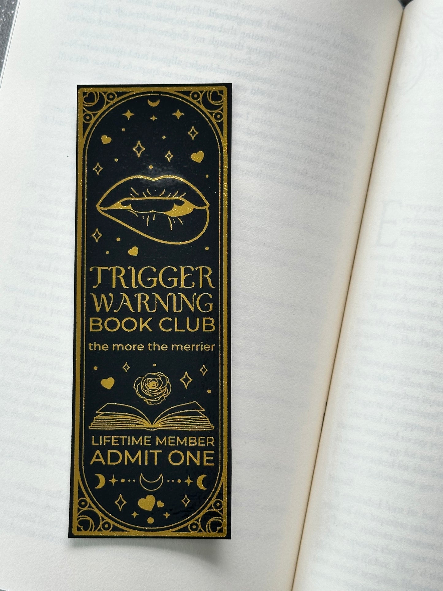 Trigger Warning Book Club - Foil Bookmark - (Gold)