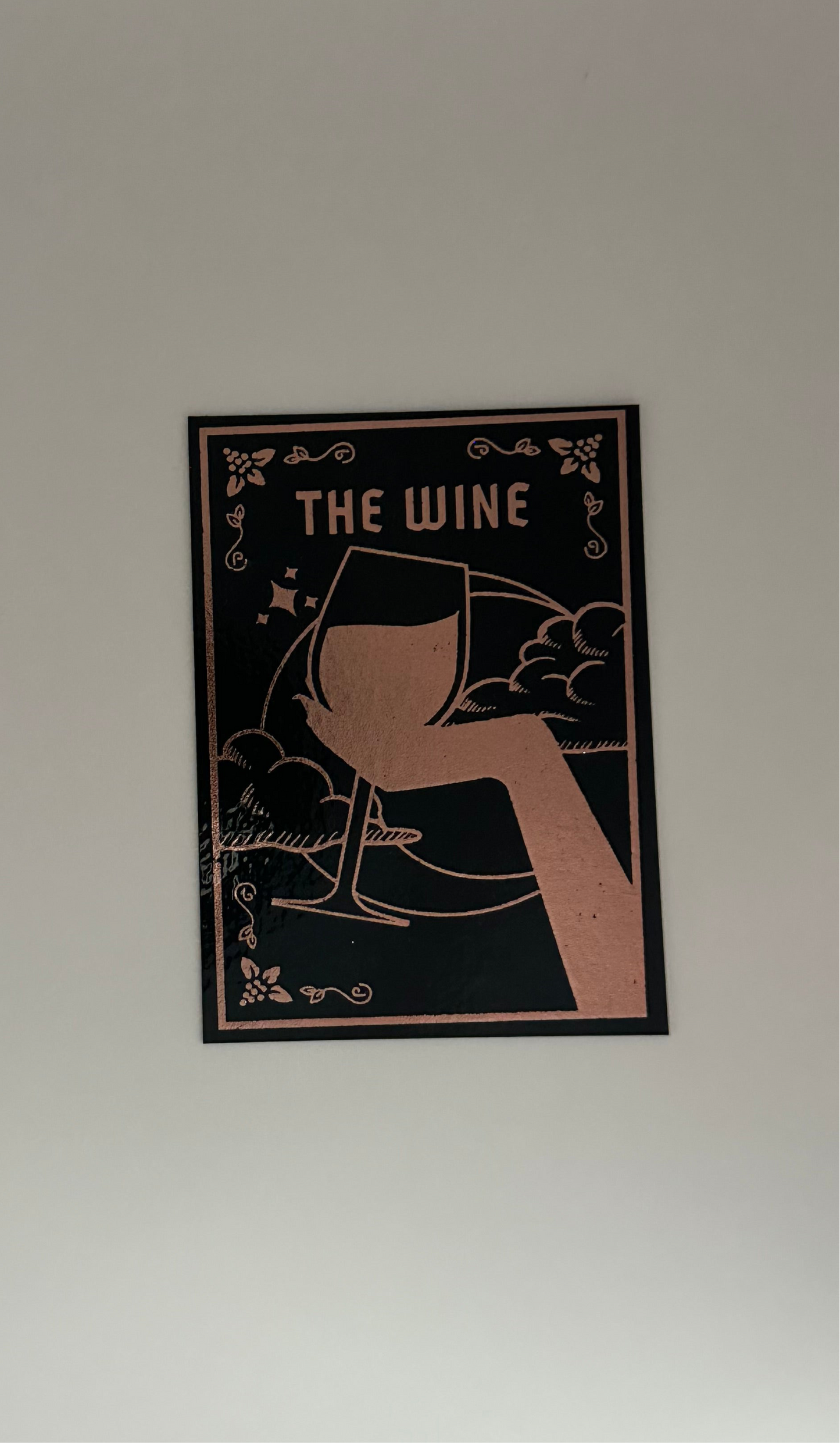 The Wine Tarot Card - Foil Bookmark - (Rose Gold)
