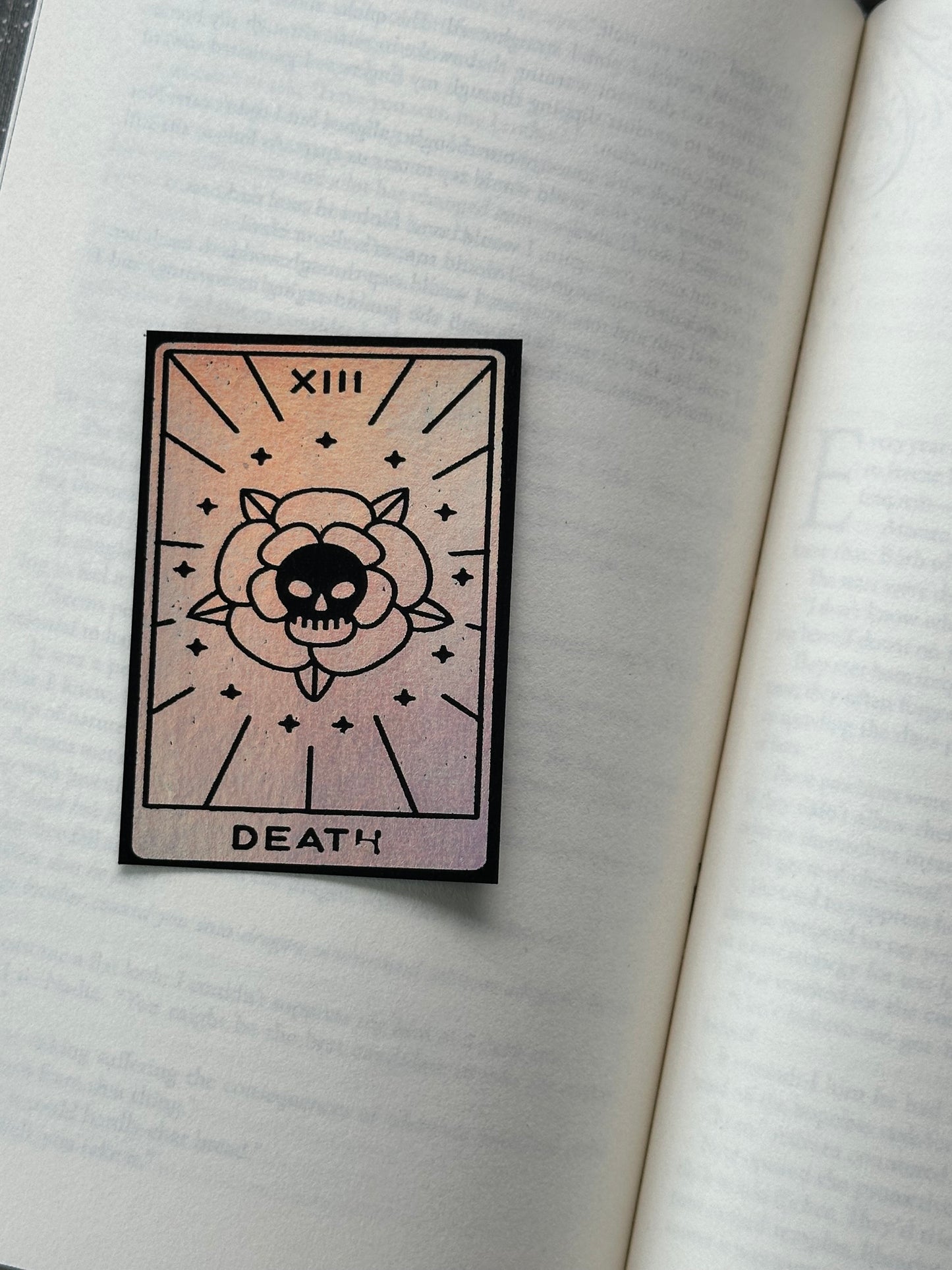 Death Tarot Card - Foil Bookmark - (Silver Holographic)