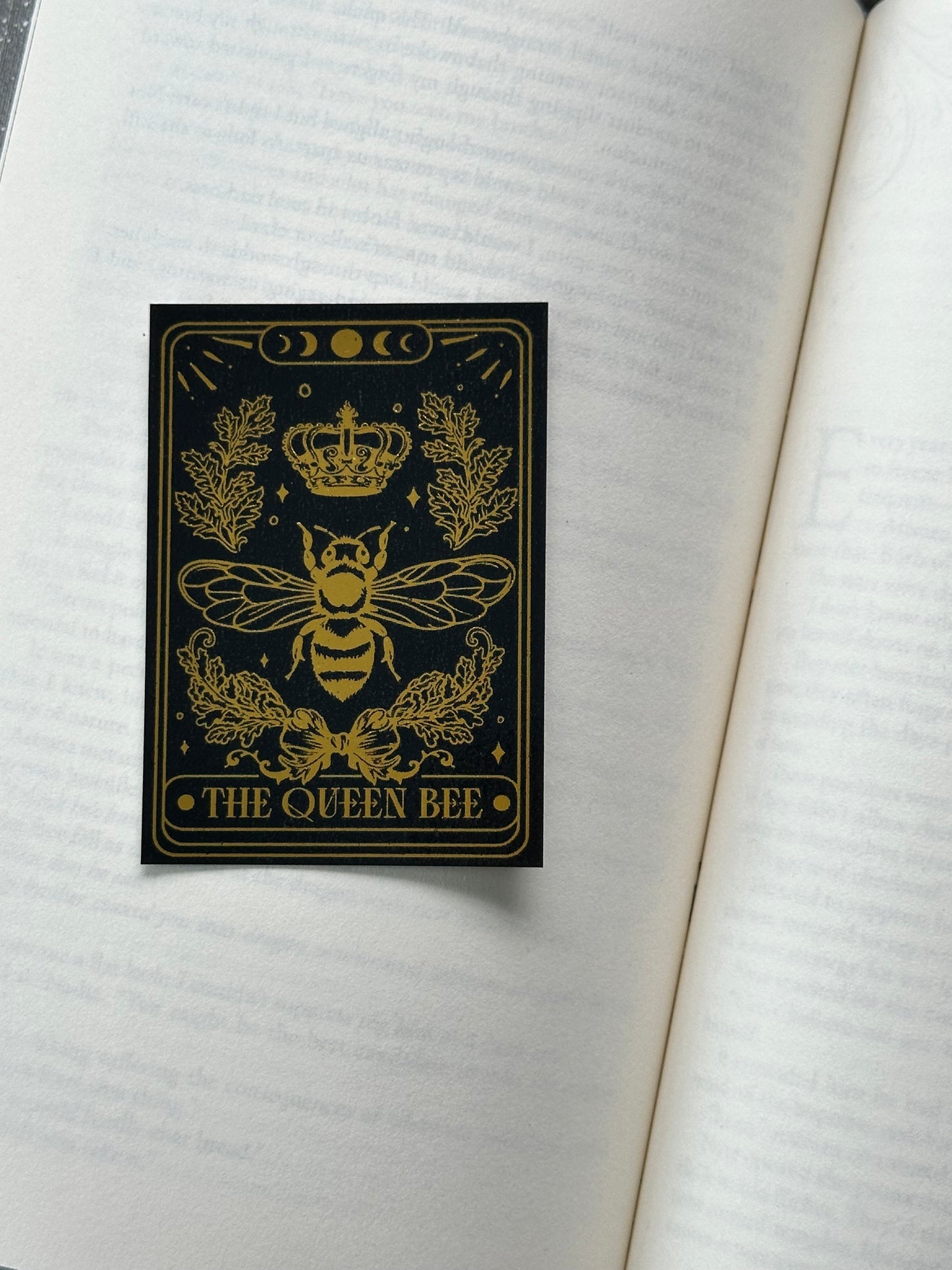 The Queen Bee Tarot Card - Foil Bookmark - (Gold)