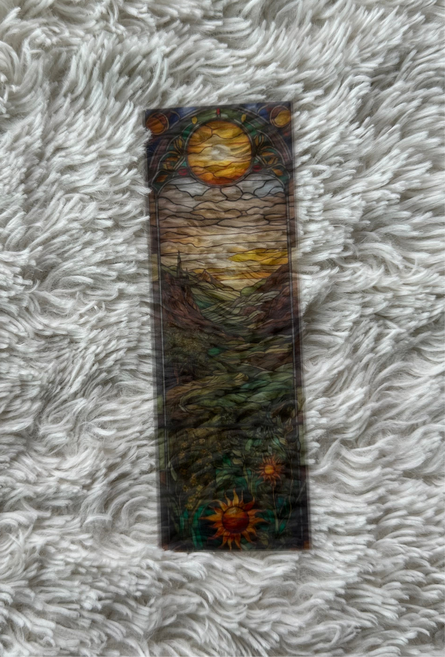 Stained Glass Style Landscape - Bookmark (76)
