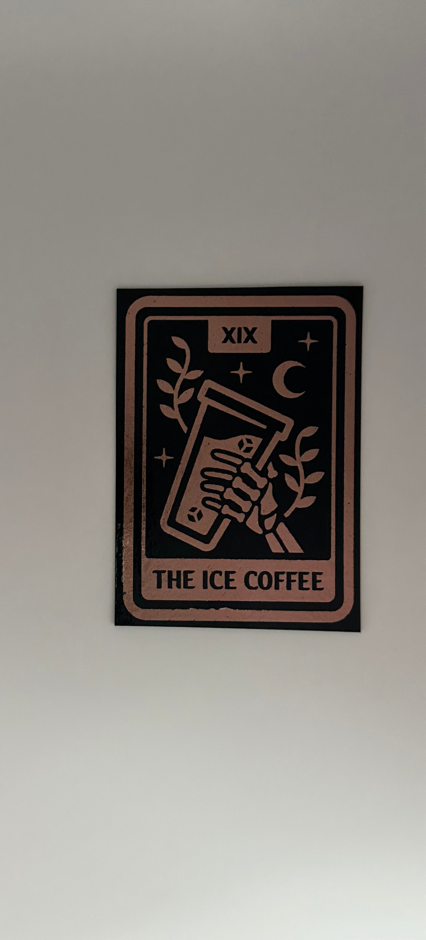 The Ice Coffee Tarot Card - Foil Bookmark - (Rose Gold)