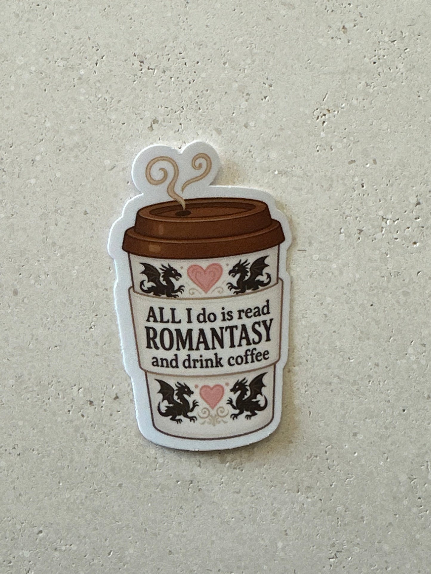 Read Romantasy & Drink Coffee - Sticker