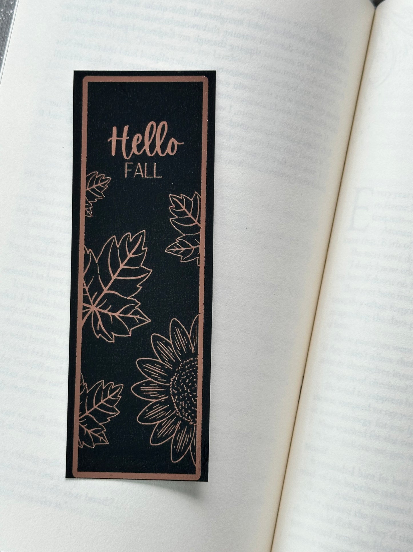 Hello Fall - Foil Bookmark - (Rose Gold)