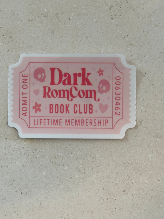 Dark RomCom Book Club Trope Ticket - Sticker