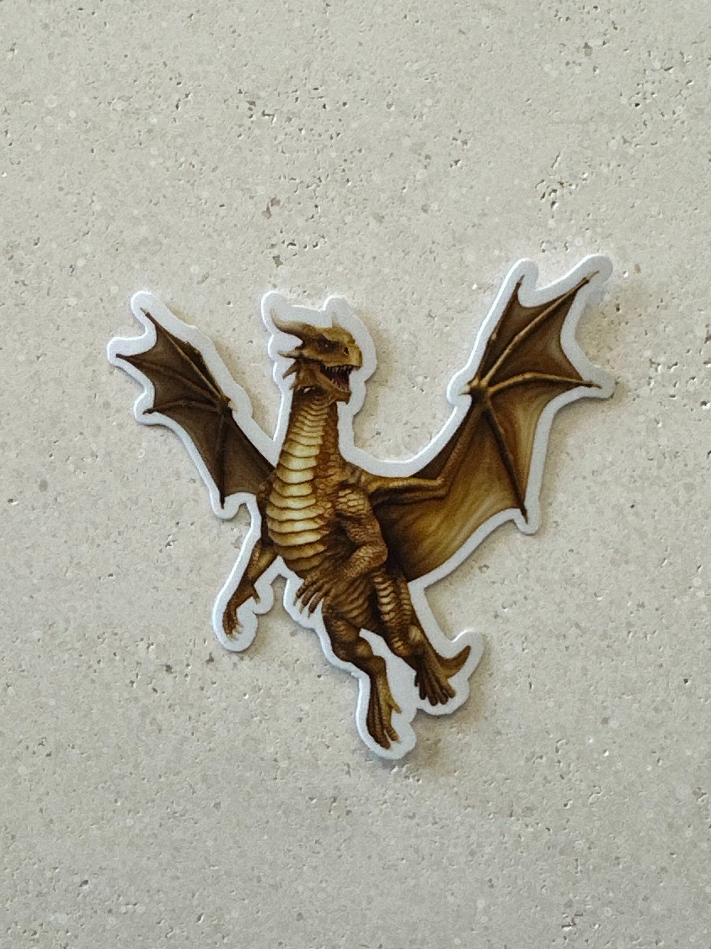 Flying Gold Dragon - Sticker