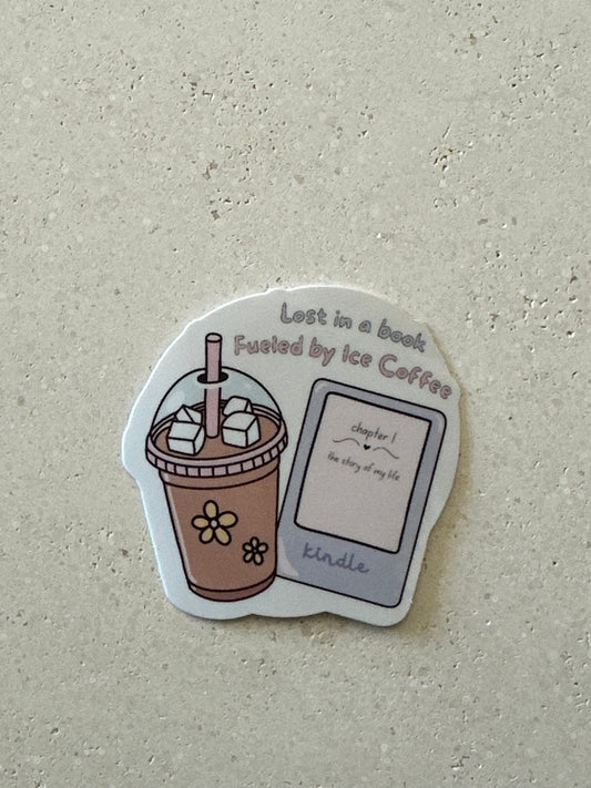 Books & Iced Coffee - Sticker