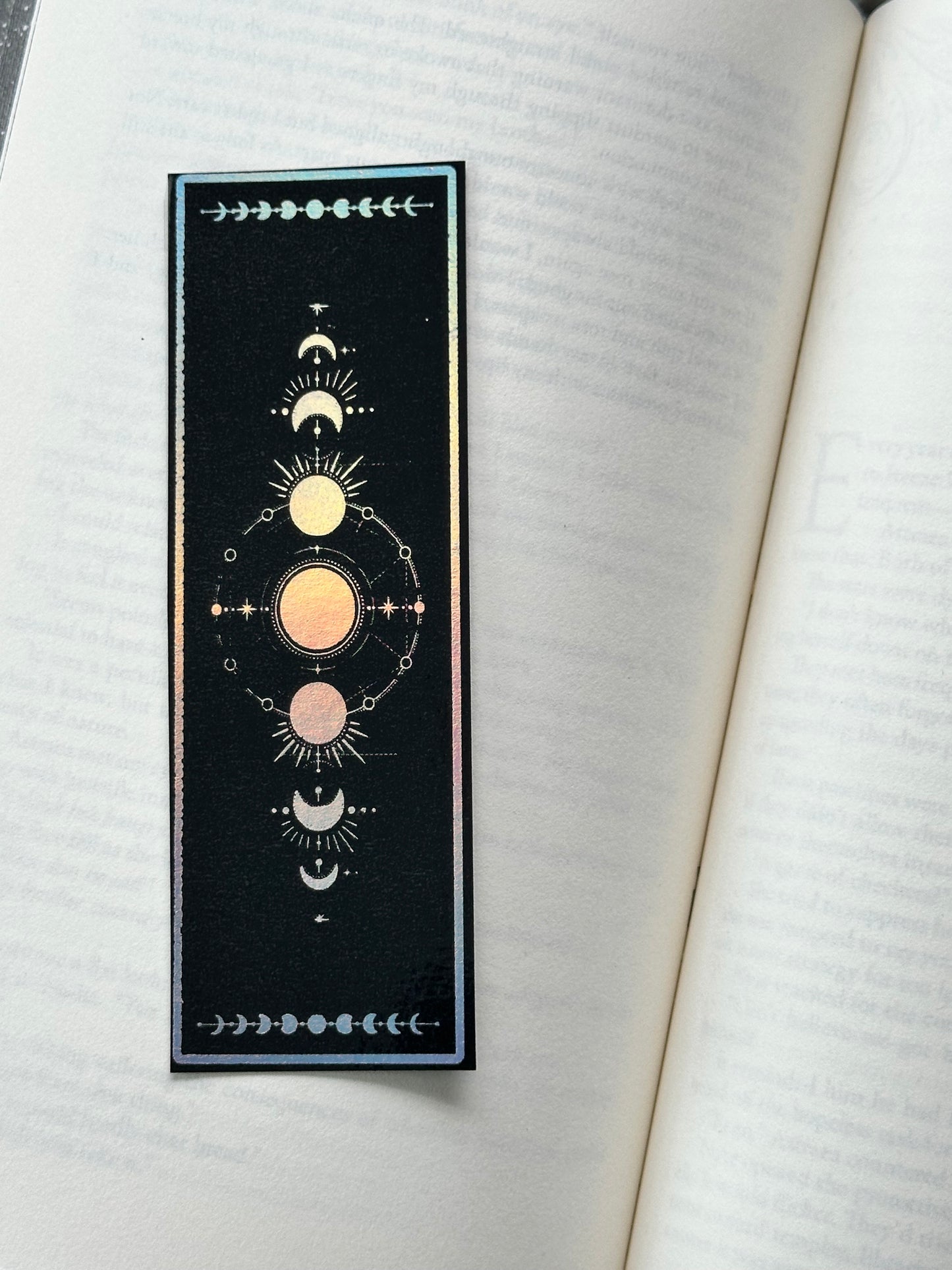 Moon Phases - Foil Bookmark - (Silver Holographic)