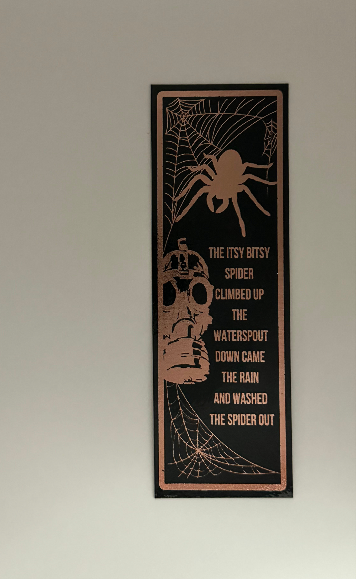 The Itsy Bitsy Spider - Foil Bookmark - (Rose Gold)