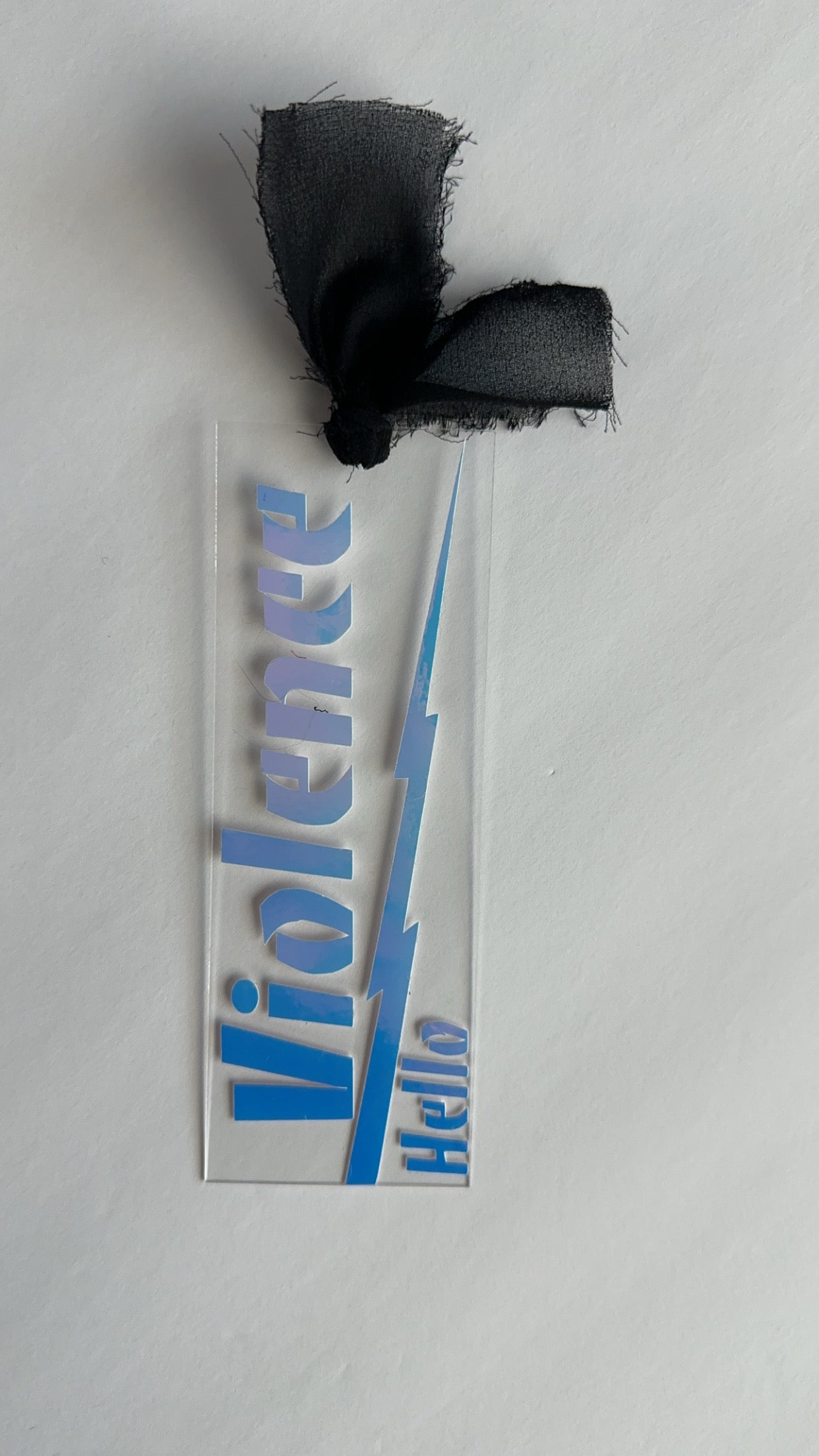 Hello Violence (Violet Opal) - Acrylic Bookmark
