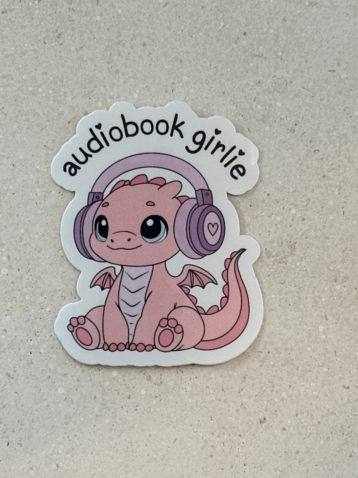 Audiobook Dragon - Pink & Purple - Sticker